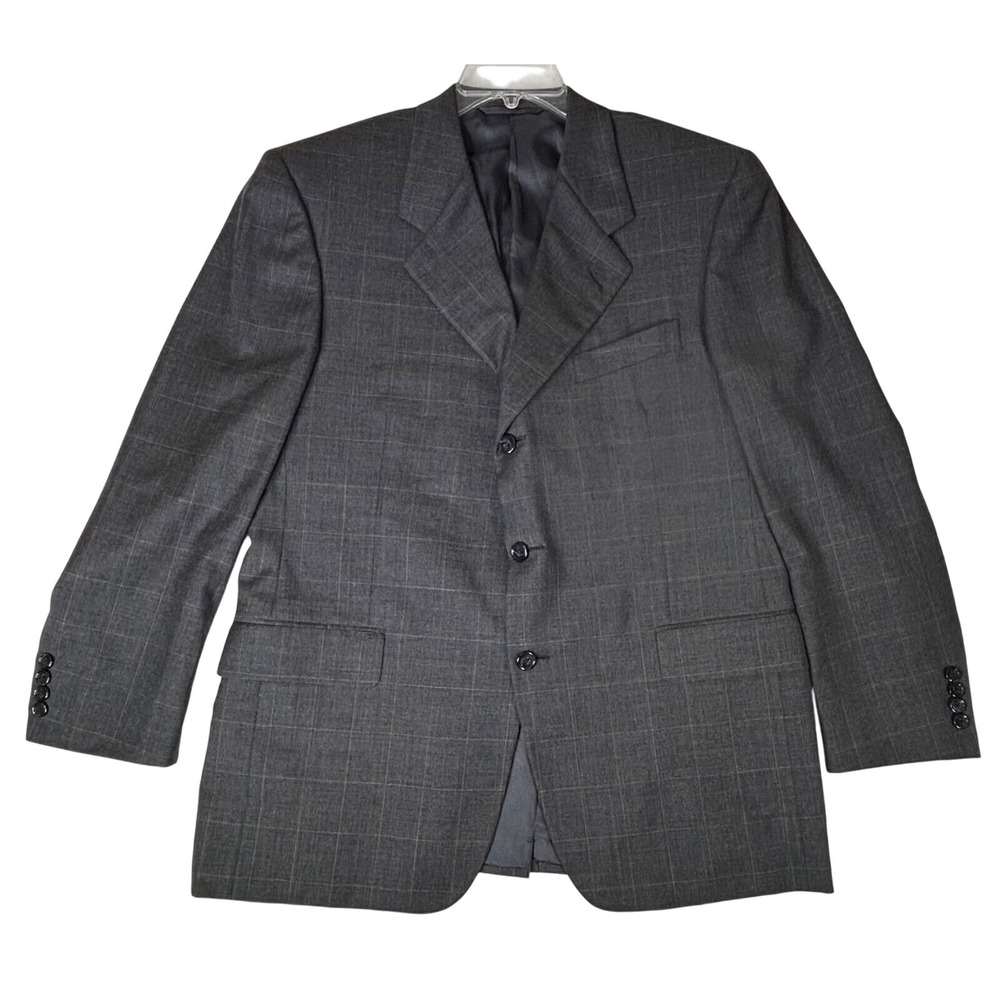 Hickey Freeman Boardroom Single‎ Vent Wool Sportcoat Blazer Gray 42R